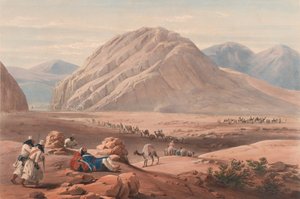 Udsigt over bjerget Baba-Naunee, ca. 1839 (litografi, tonet)