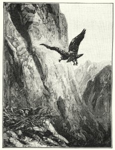 Ørnerede i Sinai-bjerget (litho)