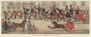 West Country Mails på Gloucester Coffee House, Piccadilly (farve litho)