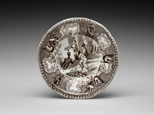 Kopplade, ca. 1837-1856 (blyglaseret lertøj med transfertryk) af James (attr.to) Beech
