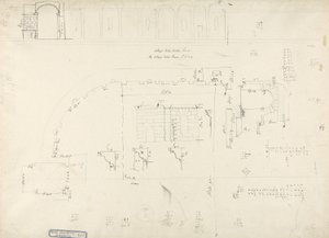 Detaljer om templet over foråret ved Zaghouan (pen og blæk med grafit på papir) af James 1730 94 Bruce