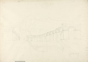 Tempel over foråret ved Zaghouan (grafit på papir) af James 1730 94 Bruce