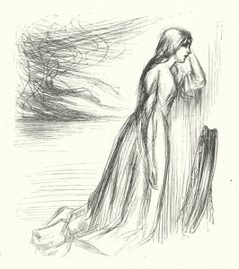 "Forlod sit hjem" (gravering) af James Abbott McNeill (after) Whistler