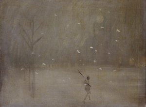 Snowstorm (olie på lærred) af James Abbott McNeill (after) Whistler