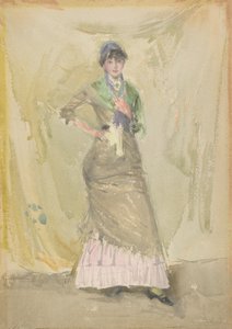 En note i grøn, 1883-1884. af James Abbott McNeill Whistler