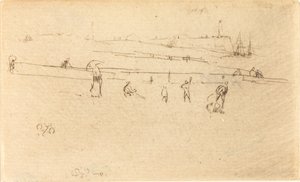 En skitse hos Dieppe. af James Abbott McNeill Whistler