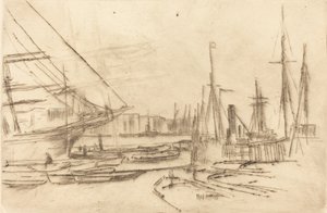 En skitse fra Billingsgate, 1878. af James Abbott McNeill Whistler
