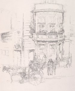 Bagsiden af The Gaiety Theatre. af James Abbott McNeill Whistler