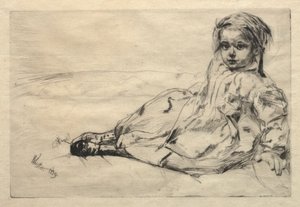 Bibi Valentin, 1859. af James Abbott McNeill Whistler