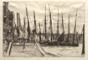 Billingsgate, 1859. af James Abbott McNeill Whistler