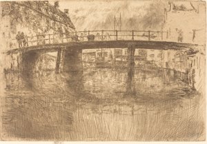 Bridge, Amsterdam, 1889. af James Abbott McNeill Whistler