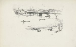 Charing Cross Railway Bridge af James Abbott McNeill Whistler
