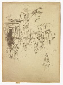 Cutler Street, Houndsditch, ca. 1886-88 (radering; blæk på papir) af James Abbott McNeill Whistler