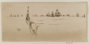 Dyppe flaget, 1887. af James Abbott McNeill Whistler