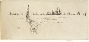 Dyppe flaget, 1887 af James Abbott McNeill Whistler