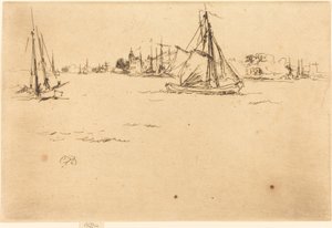 Dordrecht, 1884. af James Abbott McNeill Whistler