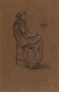 Kvindefigur, siddende, 1870-1873. af James Abbott McNeill Whistler