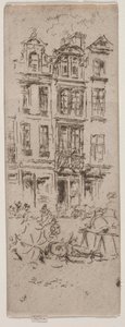 Blomstermarked, Bruxelles. af James Abbott McNeill Whistler