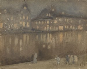 Canal Grande, Amsterdam, Nocturne, 1882. af James Abbott McNeill Whistler