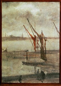 Grå og sølv, Chelsea Wharf af James Abbott McNeill Whistler