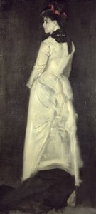 Harmoni i kødfarve og sort: Portræt af Miss Louise Jopling (1843-1933) af James Abbott McNeill Whistler