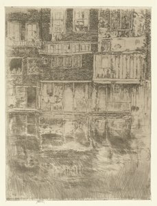 Huse i Amsterdam Square House, Amsterdam af James Abbott McNeill Whistler