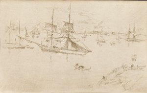 Lagune-middag, 1879-1880. af James Abbott McNeill Whistler