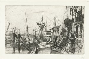 Limehouse Seksten raderinger af scener om Themsen og andre emner (serietitel) af James Abbott McNeill Whistler