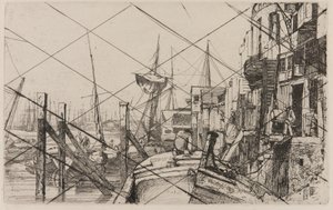 Limehouse, 1859. af James Abbott McNeill Whistler