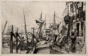 Limehouse, 1859. af James Abbott McNeill Whistler