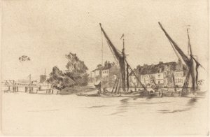 Lindsey Houses, 1877. af James Abbott McNeill Whistler