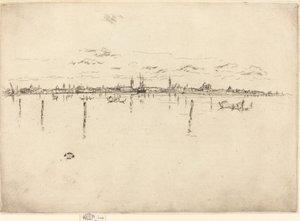 Lille Venedig, 1880. af James Abbott McNeill Whistler