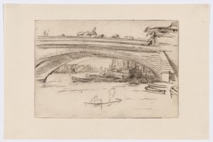 London Bridge, ca. 1875 (koldnål; blæk på papir) af James Abbott McNeill Whistler