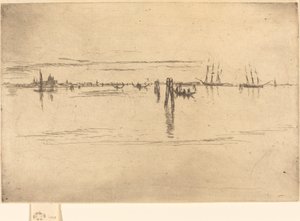 Long Lagoon, 1880. af James Abbott McNeill Whistler