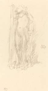 Model Drapering, ca. 1889. af James Abbott McNeill Whistler