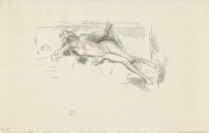Nøgen model tilbagelænet af James Abbott McNeill Whistler