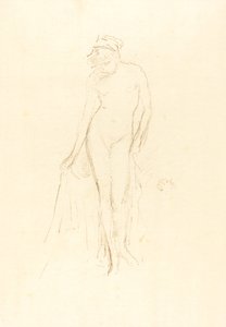Nøgenmodel, stående, ca. 1891. af James Abbott McNeill Whistler