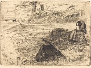 Plejepige og barn, 1859. af James Abbott McNeill Whistler