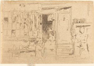 Gammeltøjsbutik, No.I, ca. 18841886. af James Abbott McNeill Whistler