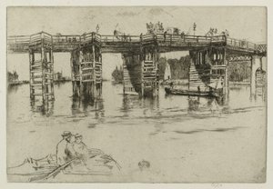 Den gamle Putney Bridge af James Abbott McNeill Whistler