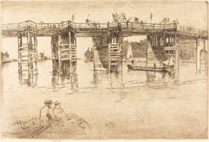 Old Putney Bridge, 1879. af James Abbott McNeill Whistler