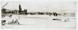 Old Westminster Bridge af James Abbott McNeill Whistler