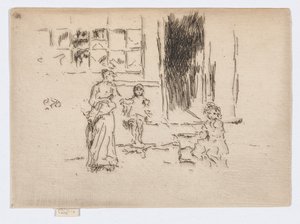 Petticoat Lane, ca. 1886-88 (radering; blæk på papir) af James Abbott McNeill Whistler