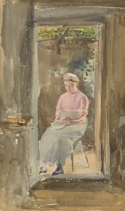 Lyserød note - afskalningsærter, 1882-1884. af James Abbott McNeill Whistler