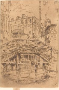 Piovan Bridge, 1880. af James Abbott McNeill Whistler