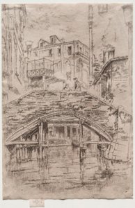 Piovan Bridge, 1886. af James Abbott McNeill Whistler