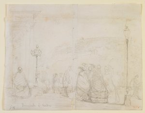 Gåtur i Baden, 1858. af James Abbott McNeill Whistler