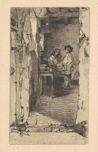 Rag Pickers, Mouffetard Quarter, Paris, 1858. af James Abbott McNeill Whistler