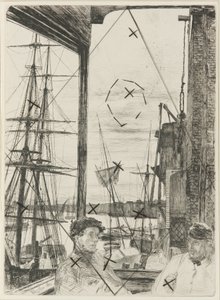 Rotherhithe, 1860. af James Abbott McNeill Whistler