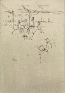 Ryde Pier, fra et sæt på tolv raderinger med titlen The Naval Review, 1887 af James Abbott McNeill Whistler